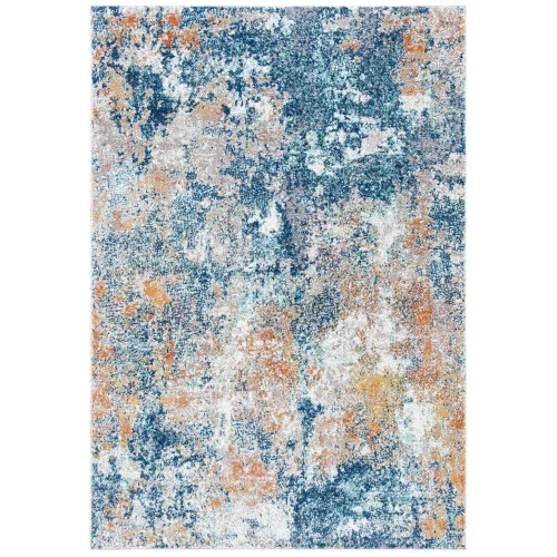 Tapete Astoria de Textura Moteada en Azul Marino con Dorado