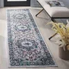 Tapete Bahia de Ornamento Geométrico en Azul con Gris