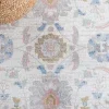 Tapete Bahia Medallón en Beige con Azul