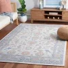 Tapete Bahia Medallón en Beige con Azul