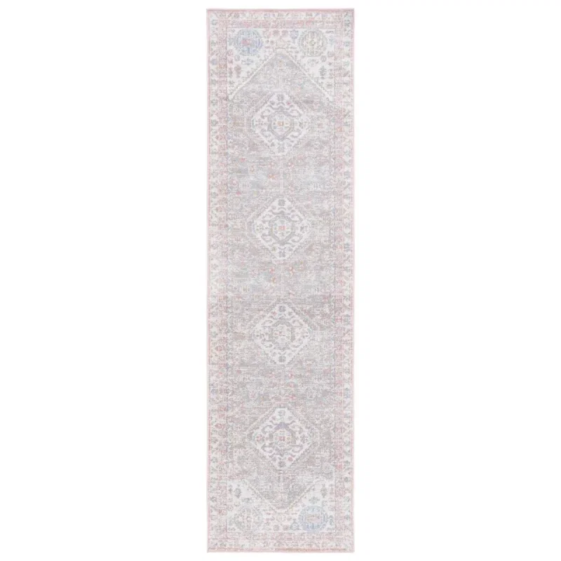 Tapete Bahia Medallón en Marfil con Azul