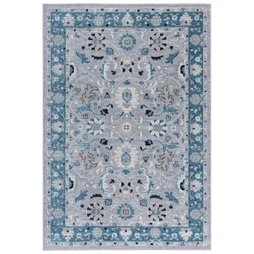 Tapete Bahia Persa en Azul con Gris