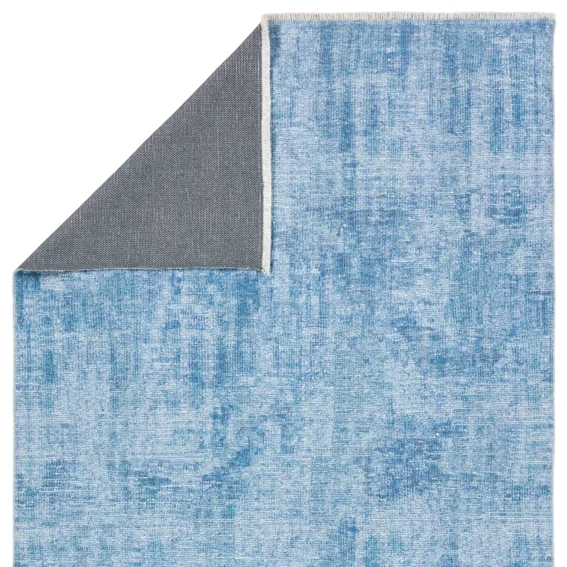 Tapete Brent Solido Desgastado en Azul