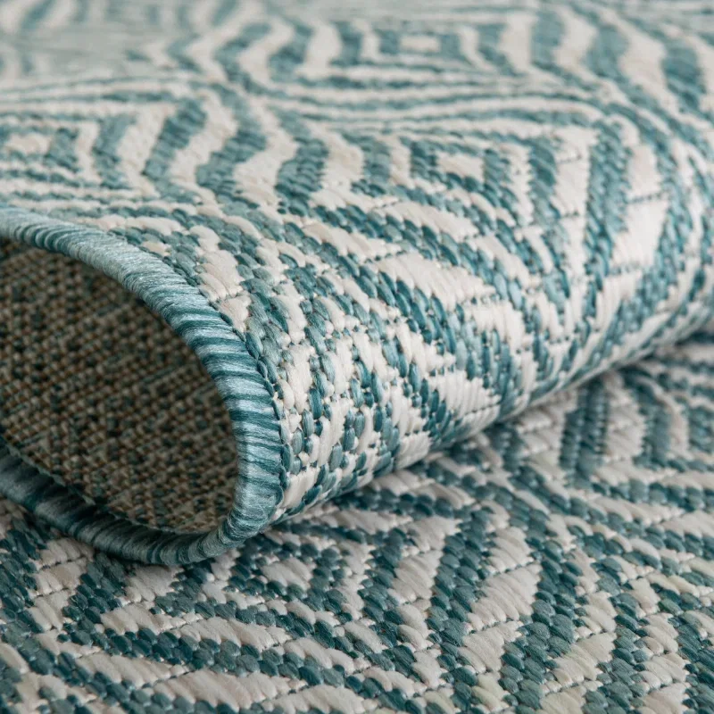 celosia exterior geometrico en aqua