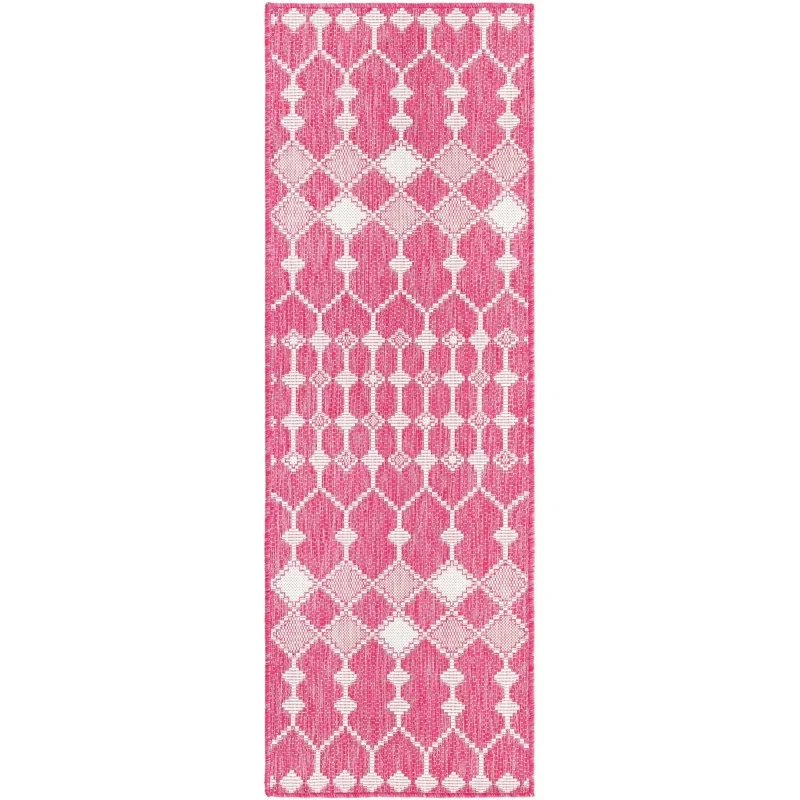 celosia exterior geometrico en magenta