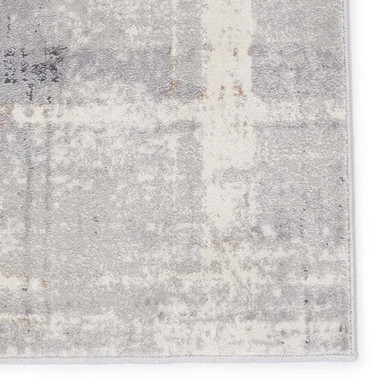 Tapete Confort Abstracto en Gris Claro y Crema - Vista 7