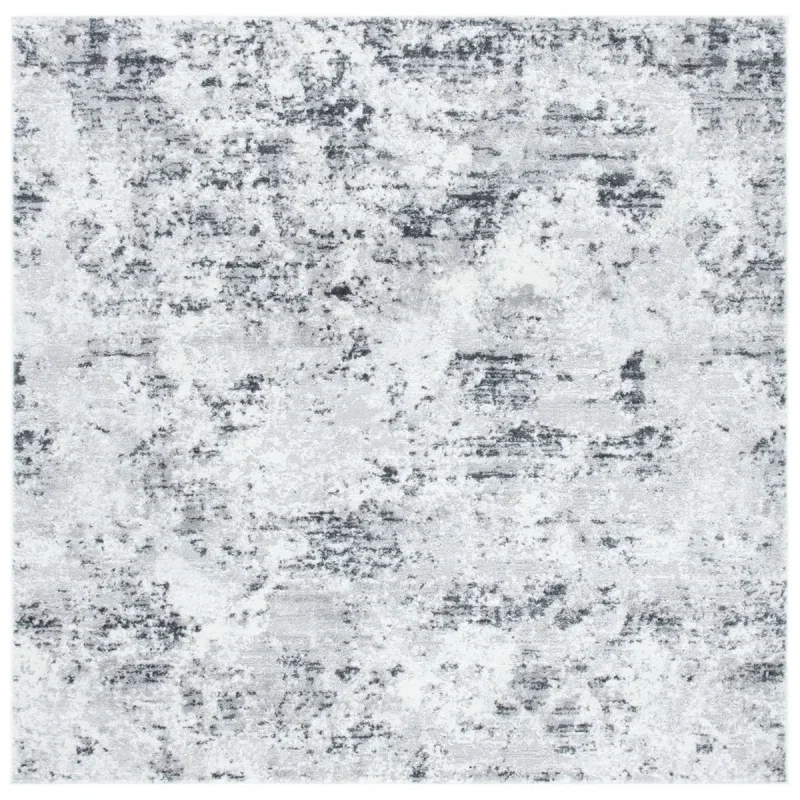 Tapete Emilia Abstracto en Gris con Marfil