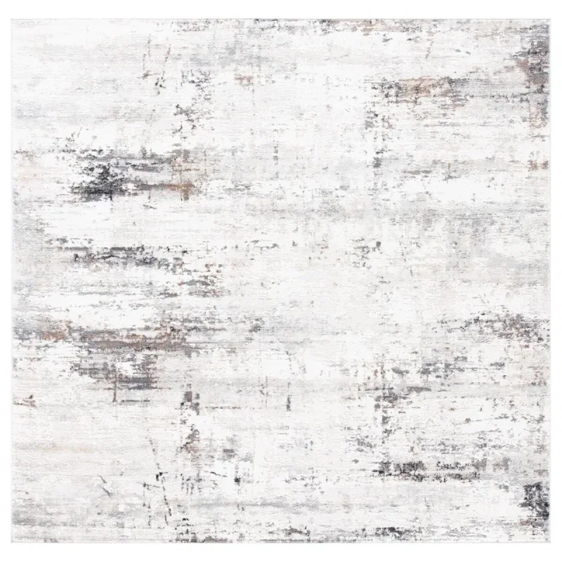Tapete Emilia Abstracto en Marfil con Gris