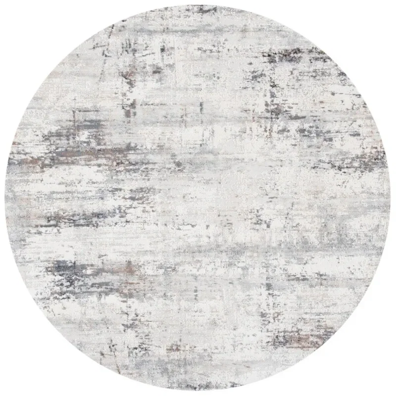 Tapete Emilia Abstracto en Marfil con Gris