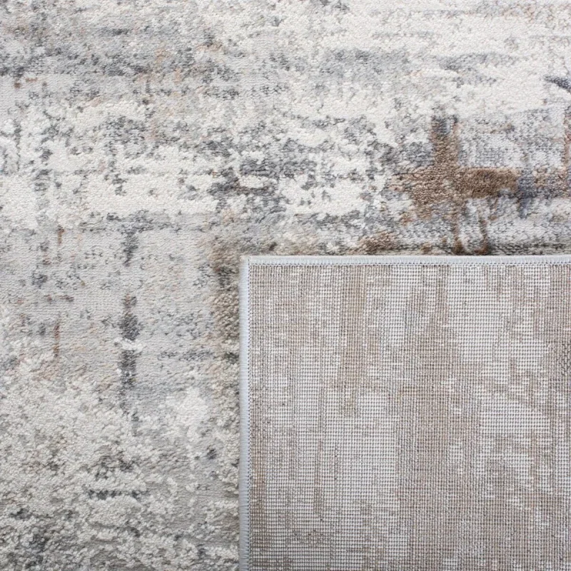 Tapete Emilia Abstracto en Marfil con Gris