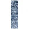 Tapete Emilia de Textura Desgastada en Marfil con Azul