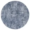 Tapete Emilia de Textura Desgastada en Marfil con Azul