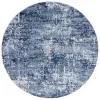 Tapete Emilia de Textura Desgastada en Marfil con Azul