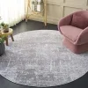 Tapete Emilia de Textura Desgastada en Marfil con Gris
