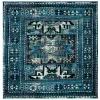 Tapete Ensamble Vintage Geométrico en Azul Claro con Negro