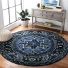 Tapete Ensamble Vintage Geométrico en Azul con Gris