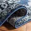 Tapete Ensamble Vintage Medallón en Azul con Gris