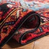 Tapete Ensamble Vintage Medallón en Rojo con Azul Claro