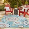 Tapete Exterior Botánico Mandalas en Azul Claro