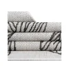 exterior botanico tallos en gris y marfil