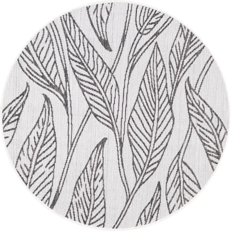 exterior botanico tallos en gris y marfil