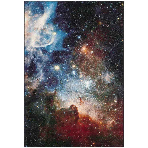 Tapete Galaxia Abstracto en Morado con Multicolor
