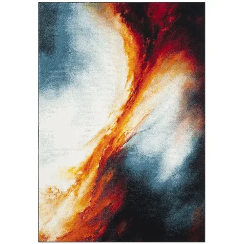 Tapete Galaxia Abstracto en Naranja con Multicolor