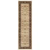 Tapete Heredad Floral en Marfil con Negro