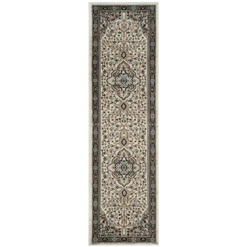 Tapete Heredad Medallón en Marfil con Beige