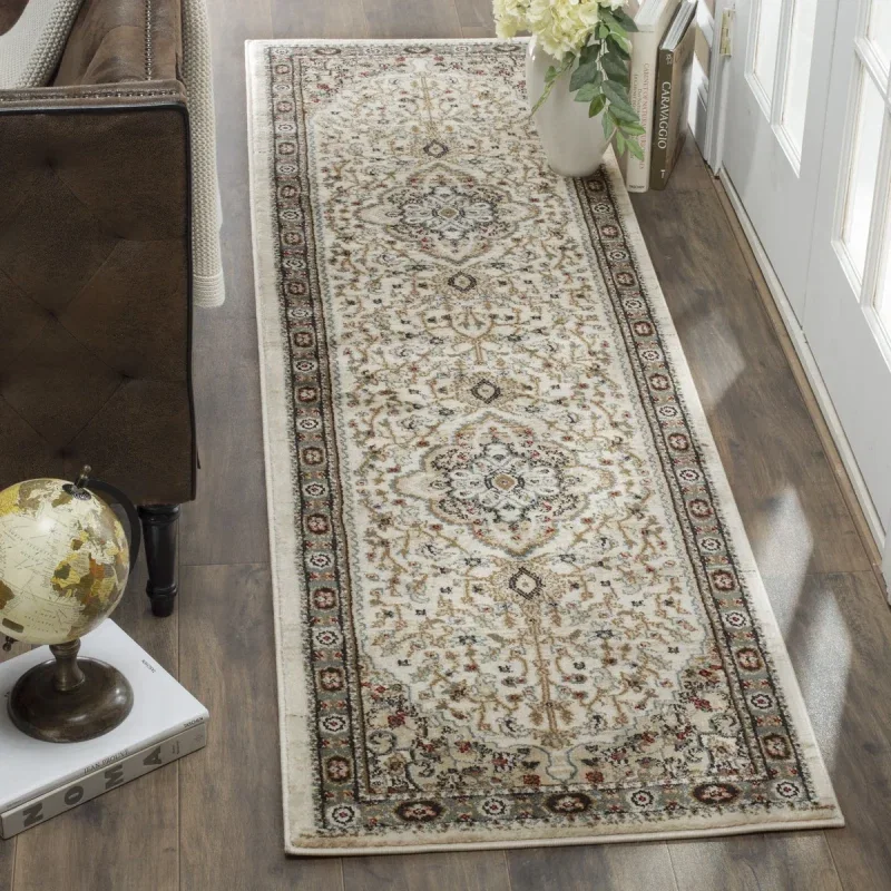 Tapete Heredad Medallón en Marfil con Beige