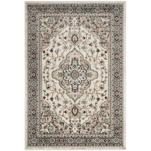 Tapete Heredad Medallón en Marfil con Beige