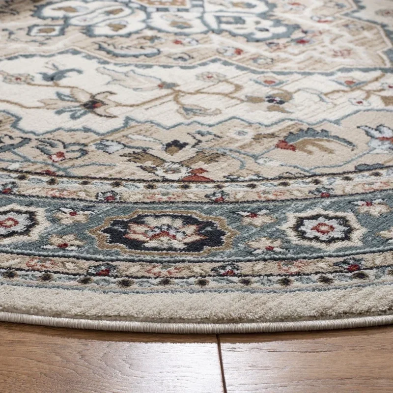 Tapete Heredad Medallón en Marfil con Beige