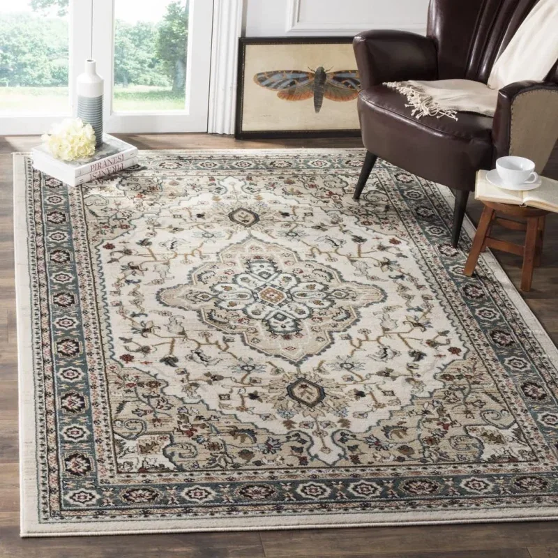 Tapete Heredad Medallón en Marfil con Beige
