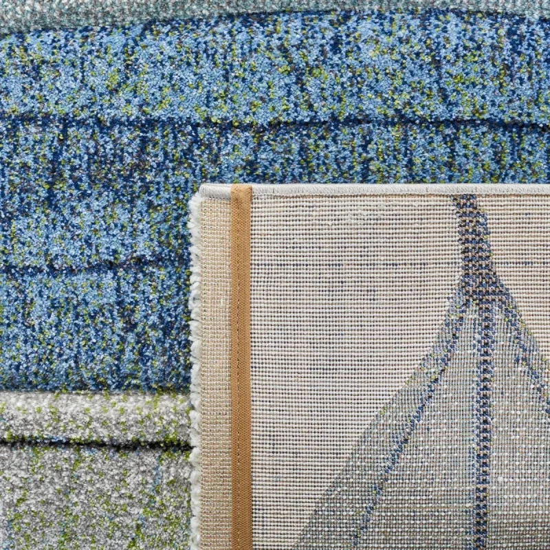 Tapete Hollywood Abstracto en Marfil con Azul