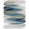 Tapete Hollywood Abstracto en Marfil con Azul