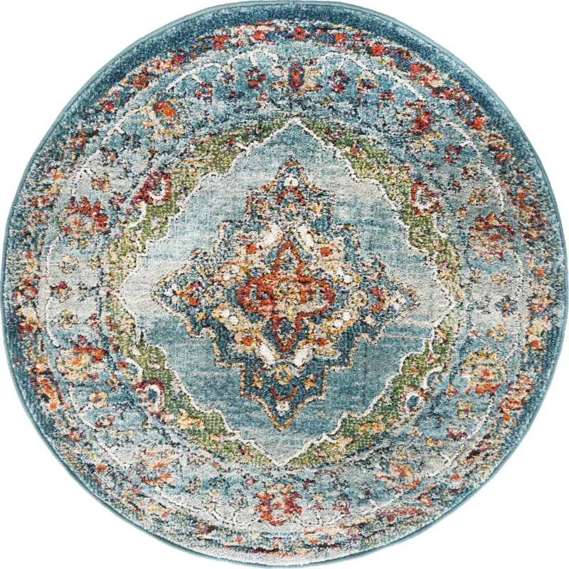 Tapete Isabel Persa Ornamental en Azul