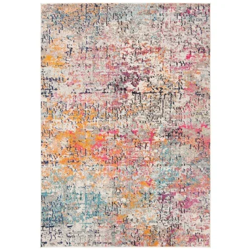 Tapete James Abstracto en Gris con Rosa