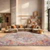 Tapete James Bohemio en Beige con Naranja