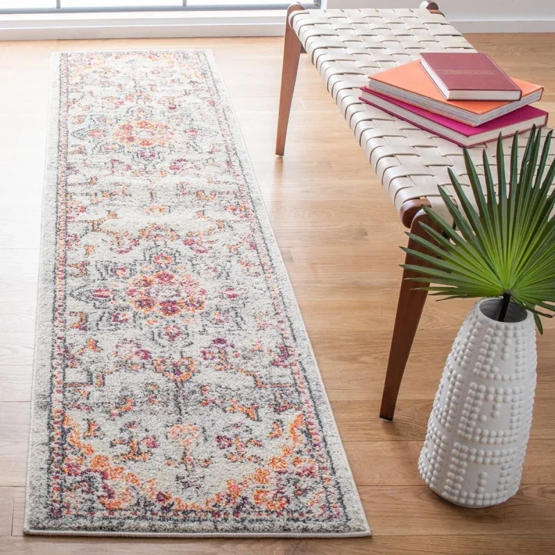 Tapete James Bohemio en Beige con Naranja