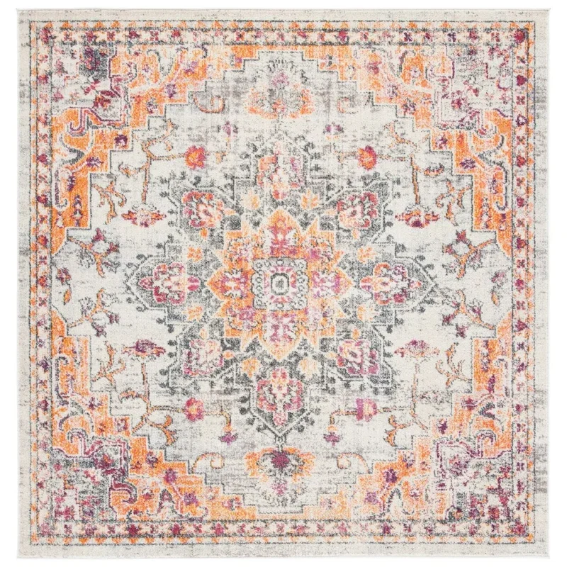 Tapete James Bohemio en Beige con Naranja