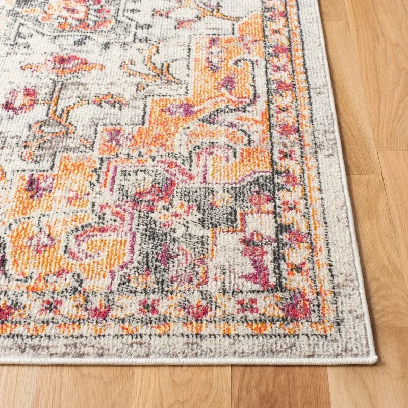 Tapete James Bohemio en Beige con Naranja