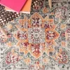 Tapete James Bohemio en Beige con Naranja