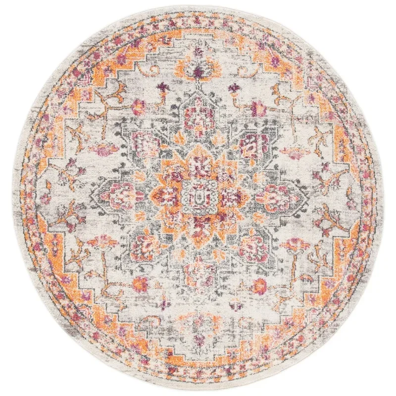 Tapete James Bohemio en Beige con Naranja