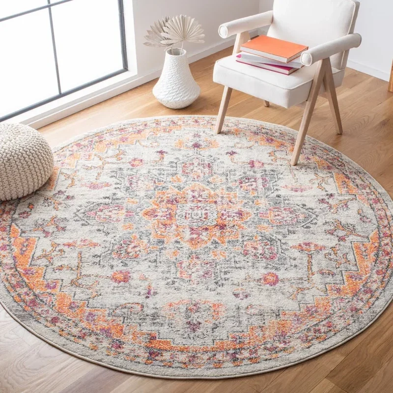 Tapete James Bohemio en Beige con Naranja