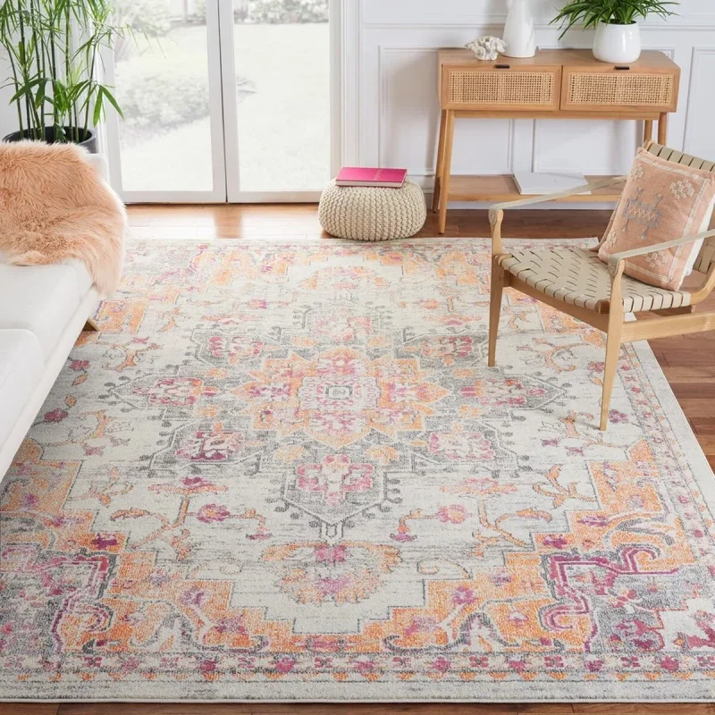 Tapete James Bohemio en Beige con Naranja