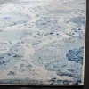 Tapete James de Medallón Damasco en Marfil con Azul