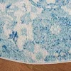 Tapete James de Medallón Damasco en Marfil con Azul