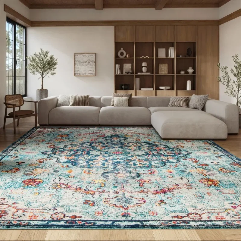 Tapete James de Ornamento Disperso en Azul