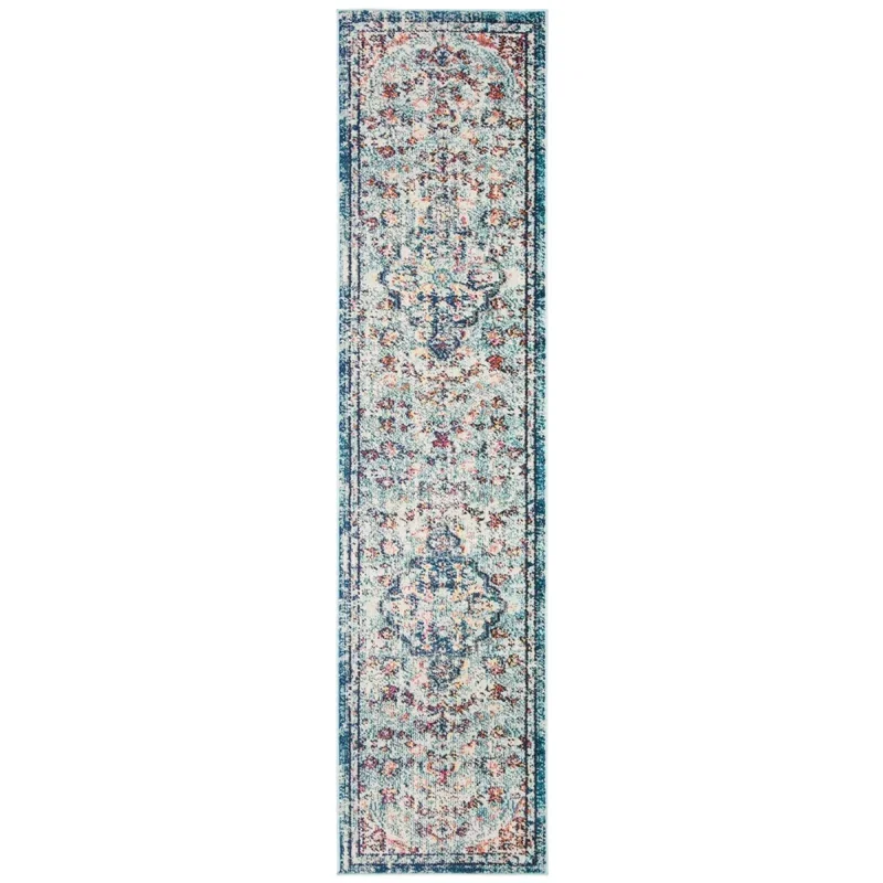 Tapete James de Ornamento Disperso en Azul