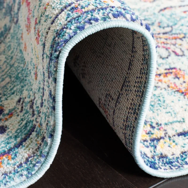 Tapete James de Ornamento Disperso en Azul